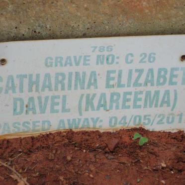 DAVEL Catharina Elizabeth nee KAREEMA -2015