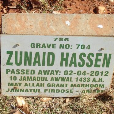 HASSEN Zunaid -2012