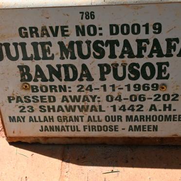 PUSOE Julie Mustafafa Banda 1969-2021