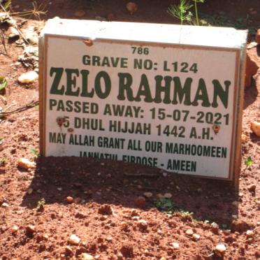 RAHMAN Zelo -2021