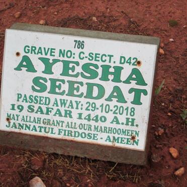 SEEDAT Ayesha -2018