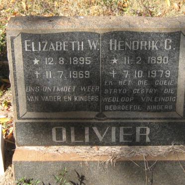 OLIVIER Hendrik C. 1890-1979 &amp; Elizabeth W. 1895-1969