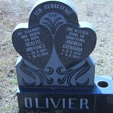 OLIVIER Ockert Johannes 1897-1984 &amp; Johanna Catharina 1908-1995