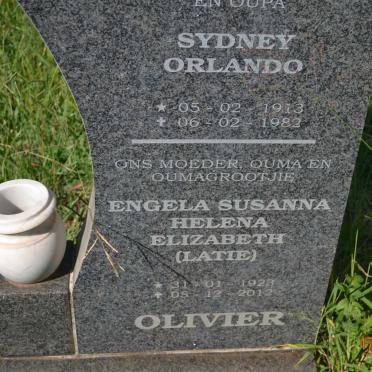 OLIVIER Sydney Orlando 1913-1982 &amp; Engela Susanna Helena Elizabeth LATIE 1923-2012