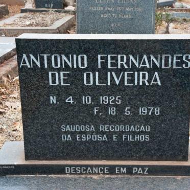 OLIVEIRA Antonio Fernandes, de 1925-1978