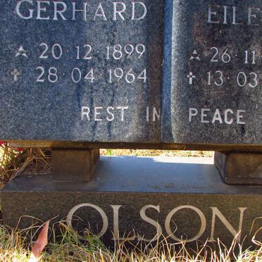 OLSON Olaf Gerhard 1899-1964 &amp; Alice Eileen 1900-1966