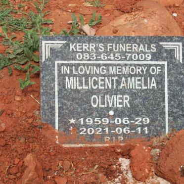 OLIVIER Millicent Amelia 1959-2021