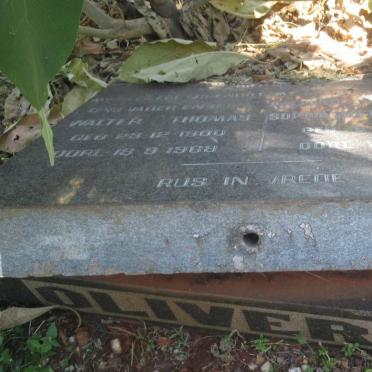 OLIVER Walter Thomas 1900-1968 &amp; Sophia Aletta Jacoba 1904-1985