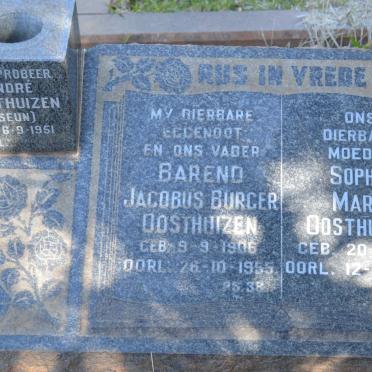 OOSTHUIZEN Barend Jacobus Burger 1906-1955 &amp; Sophia Maria 1912-2004 :: OOSTHUIZEN André 1951-