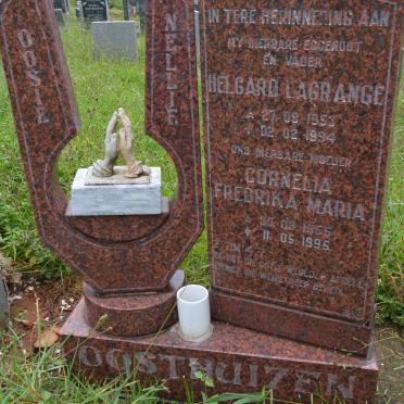 OOSTHUIZEN Helgard Lagrange 1953-1994 &amp; Cornelia Fredrika Maria 1955-1995