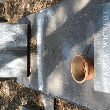 OOSTHUIZEN Jacobus Johannes 1916-1995 &amp; Sonja WICKERT 1920-1973 :: WICKERT Marga nee DALLDORF 1893-1991