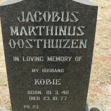 OOSTHUIZEN Jacobus Marthinus 1940-1977
