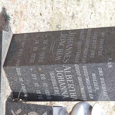 OOSTHUIZEN Johannes Joachim 1883-1970 &amp; Albertha Johanna GROBLER 1886-1970