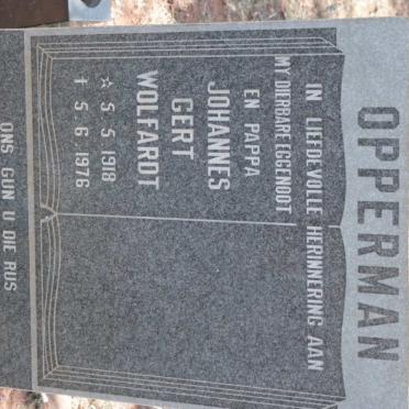 OPPERMAN Johannes Gert Wolfardt 1918-1976