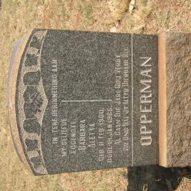 OPPERMAN Barbara Aletta 1900-1965