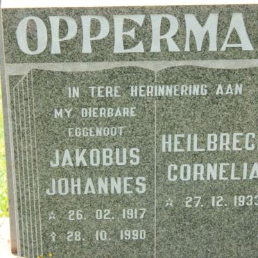 OPPERMAN Jakobus Johannes 1917-1990 &amp; Heilbrech Cornelia 1933-