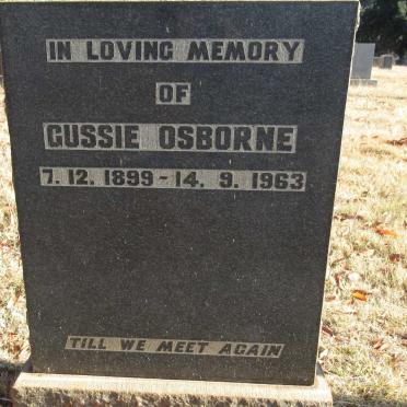 OSBORNE Gussie 1899-1963