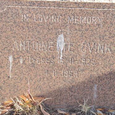 OVINK Antoinette nee HYERES 1925-1959