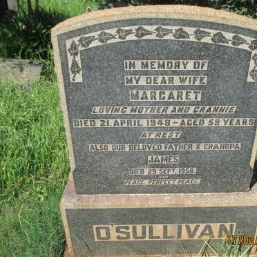 O'SULLIVAN James -1958 &amp; Margaret -1948