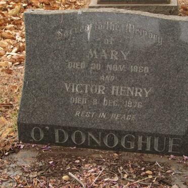 O'DONOGHUE Victor Henry -1976 &amp; Mary -1960
