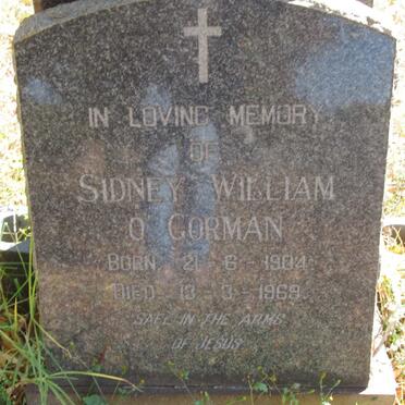 O'GORMAN Sidney William 1904-1969