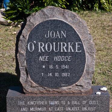 O'ROURKE Joan nee HODGE 1941-1987