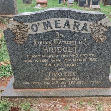 O'MEARA Timothy -1963 &amp; Bridget -1950