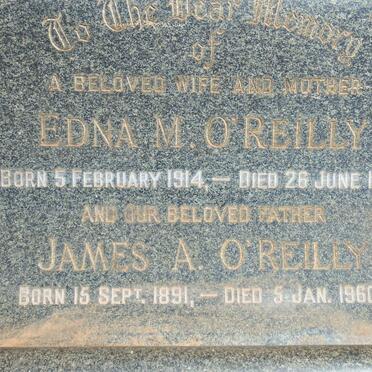 O'REILLY James A. 1891-1960 &amp; Edna M. 1914-1957