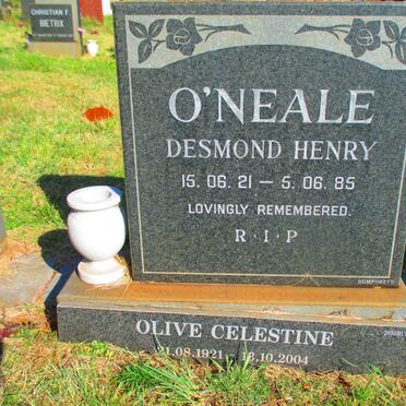 O'NEALE Desmond Henry 1921-1985 &amp; Olive Celestine 1921-2004