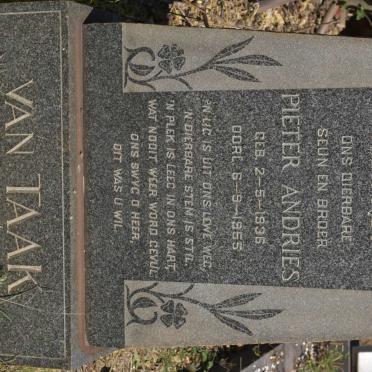 TAAK Pieter Andries, van 1936-1955