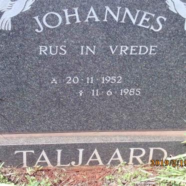 TALJAARD Johannes 1952-1985