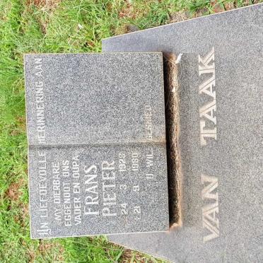 TAAK Frans Pieter, van 1928-1980