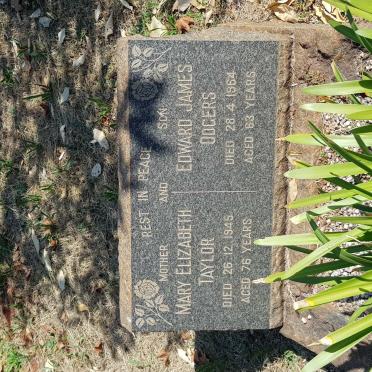 TAYLOR Mary Elizabeth -1945 :: ODGERS Edward James -1964