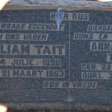 TAIT William 1890-1953 &amp; Anna Sophia 1903-1982