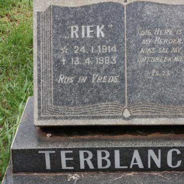 TERBLANCHE Riek 1914-1983