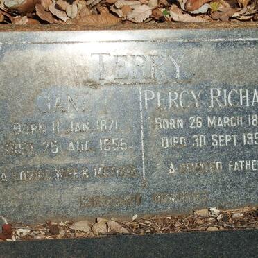 TERRY Percy Richard 1866-1956 &amp; Jane 1871-1956