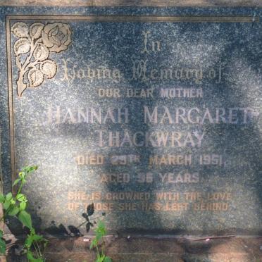 THACKWRAY Hannah Margaret -1951