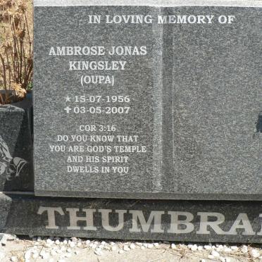 THUMBRAN Ambrose Jonas Kingsley 1956-2007