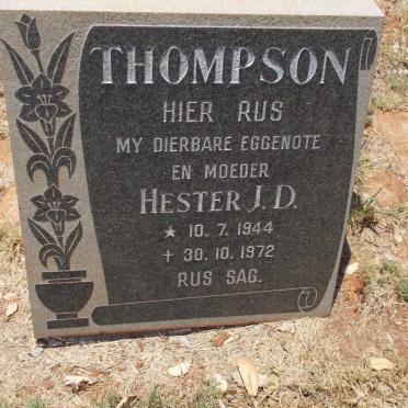 THOMPSON Hester J.D. 1944-1972