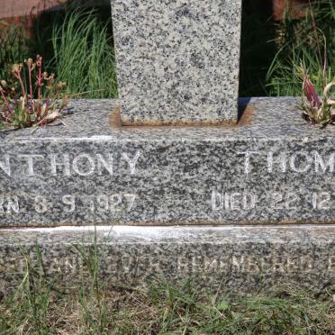 THOMAS Anthony 1927-1982