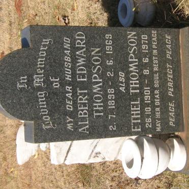THOMPSON Albert Edward 1898-1969 &amp; Ethel 1901-1970