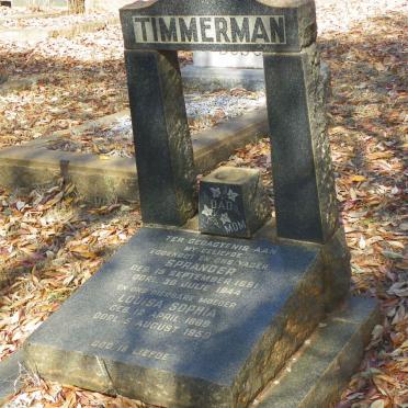 TIMMERMAN Spranger 1881-1944 &amp; Louisa Sophia 1888-1959