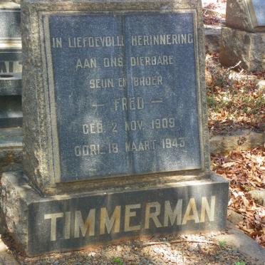 TIMMERMAN Fred 1909-1943