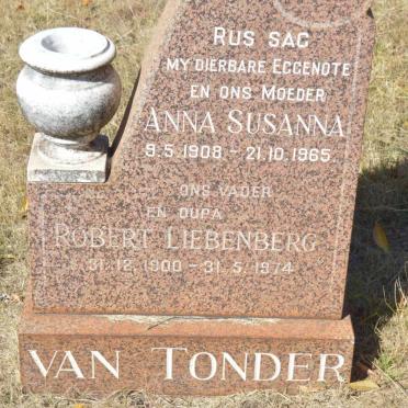 TONDER Robert Liebenberg, van 1900-1974 &amp; Anna Susanna 1908-1965 