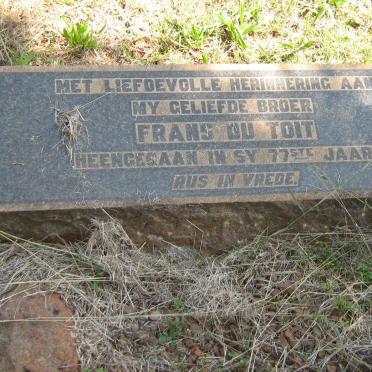 TOIT Frans, du