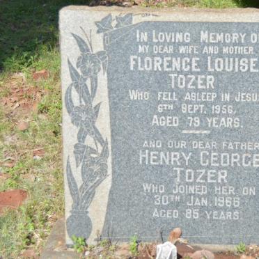 TOZER Henry George -1966 &amp; Florence Louise -1956