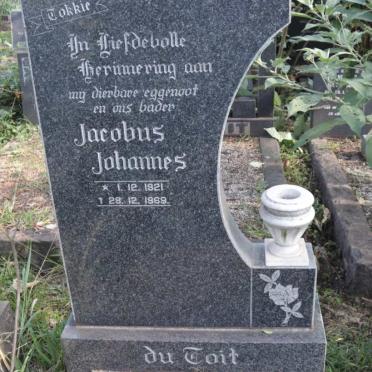 TOIT Jacobus Johannes, du 1921-1969