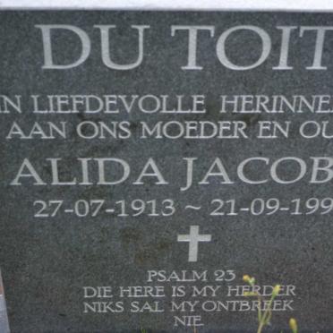 TOIT Alida Jacoba, du 1913-1992