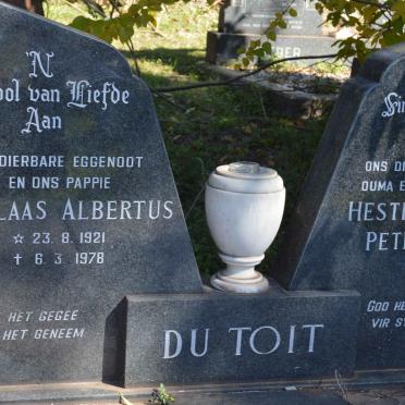 TOIT Nicolaas Albertus, du 1921-1978 &amp; Hester Helena Petronella 1923-2012