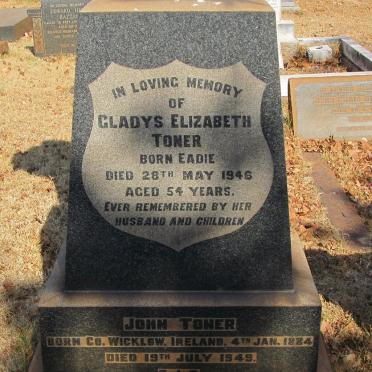 TONER John 1884-1949 &amp; Gladys Elizabeth EADIE -1946